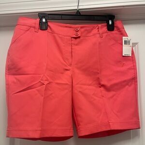 Callaway Golf Stretch Tech Shorts - Sunkist Coral - Size 10 - 7” Inseam NWT!